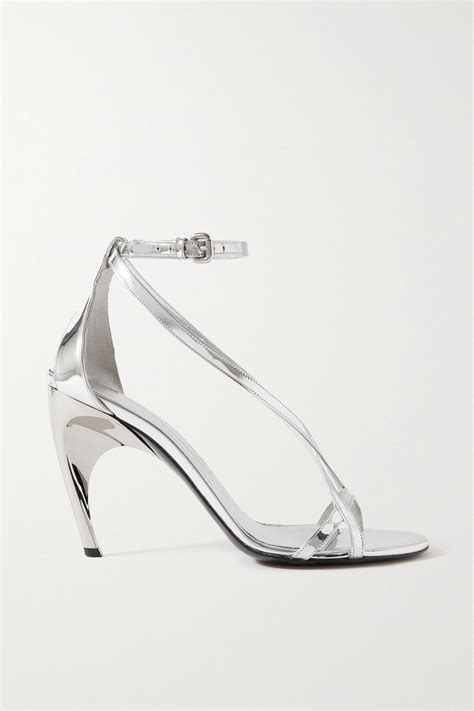 Alexander Mcqueen Armadillo Sandals Silver .